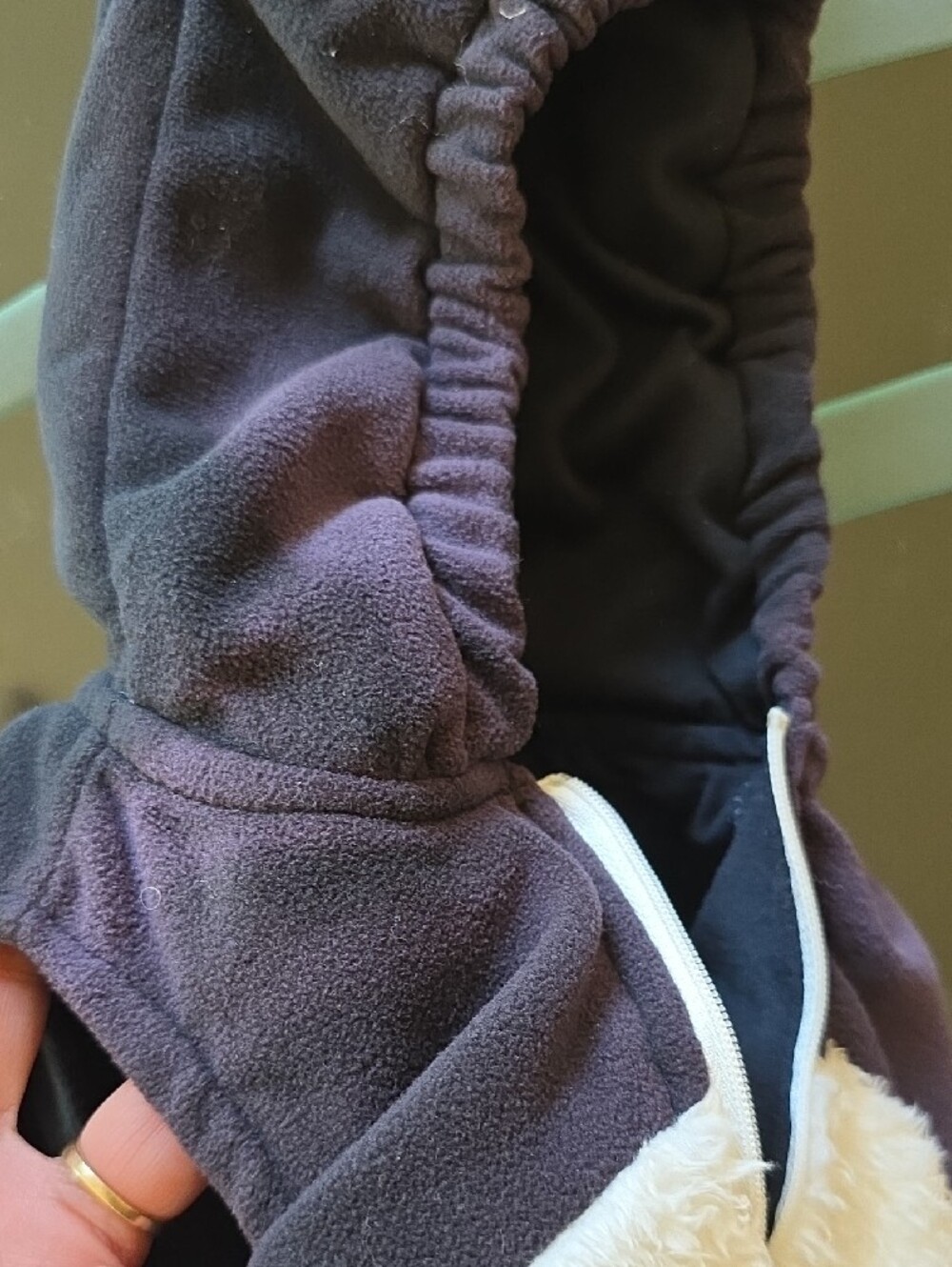 🎃🎃🎃Carter's Plush Black Cat Hooded Costume with Orange Polka Dot Tights - Picture 3 of 7